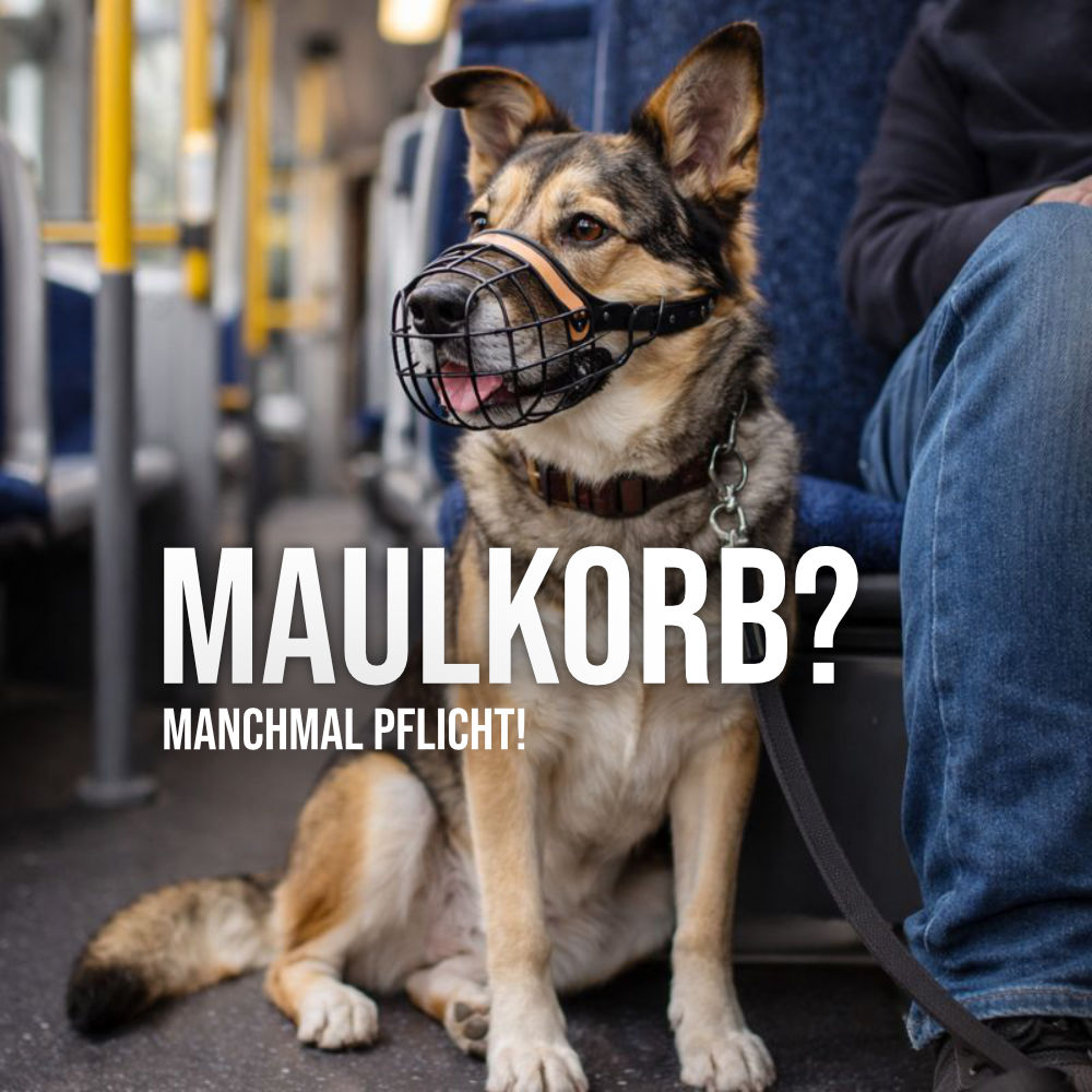 Hund mit Maulkorb in Bus oder Bahn – sichere Mitnahme von Hunden im öffentlichen Verkehr